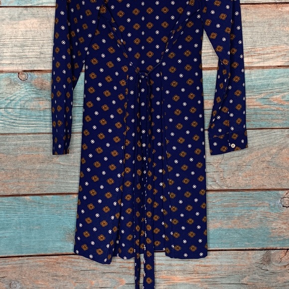 Mudpie Navy Patterned Shirt Dress Size Large - Picture 8 of 8